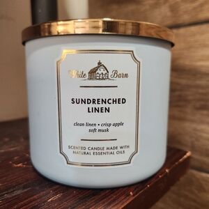 White Barn Bath And Body Works 3 Wick Sundrenched Linen Candle